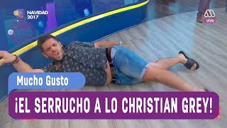 ¡El Serrucho se transformó en Christian Grey  Mucho gusto 2017 [upl. by Annonyw]