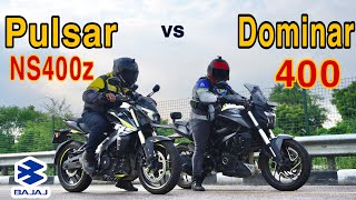 Pulsar NS 400z vs Dominar 400  Drag Race  TopEnd Test  same engine but results 🔥 dominar king🔥 [upl. by Ronoc714]