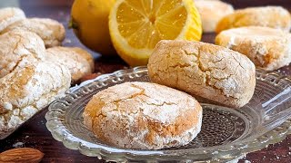 Petits biscuits Siciliens qui fondent en bouche  5 ingrédients  Sans farine  Amande et citron👍🔝 [upl. by Leviram]