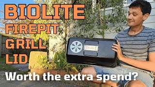 BIOLITE Firepit Grill Lid Review for charcoal and firewood cooking [upl. by Nywloc363]