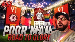 OMG I PACK 91 HAZARD IN MY MONTHLY FUT CHAMPIONS REWARDS  Poor Man RTG 53  FIFA 18 Ultimate Team [upl. by Dorin519]