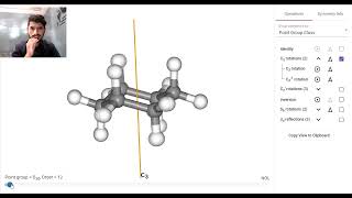 Symmetry in Cyclohexane Chair Form  Cyclohexane Chair Conformation point group  all elements [upl. by Neehsas645]