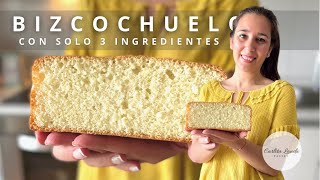 BIZCOCHUELO  SOLO 3 INGREDIENTES  FÁCIL  TIPS Y SECRETOS [upl. by Stochmal]