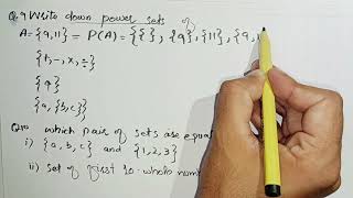 Ex 21 Class 11 Q 78910 by Shahzad Ahmed 1styearmath equivalent powerset importantquestions [upl. by Eirelam]