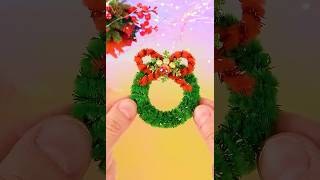 DIY Mini Christmas Wreath  Christmas Crafts [upl. by Ellehcyar]