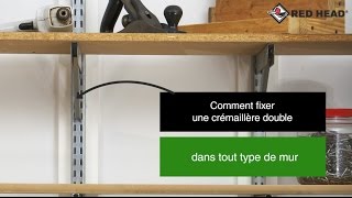 Atelier Red Head n°7  Fixer une crémaillère double dans tout type de mur [upl. by Niwled]