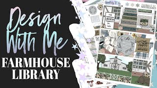 Design Planner Stickers With Me Farmhouse Library Subscription Theme [upl. by Anayia]