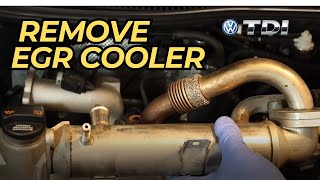 VW TDI Remove EGR Cooler [upl. by Dohsar]