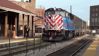 METX Metra train 2123 to Fox Lake stopping at Western Ave station [upl. by Gannon]