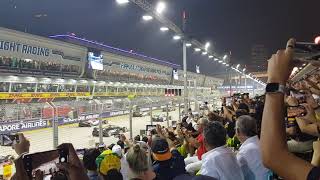 2019 Singapore Grand Prix  Race Start  Pit Grandstand [upl. by Ellita903]