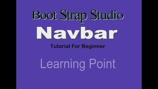 Bootstrap studionavbar amp navbar brand Nav  Complete Part2 [upl. by Ekusuy977]