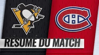 Canadiens vs Penguins 201819 Match 66 [upl. by Ynamrej]