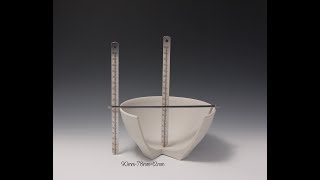 320 Trimming a Bowl Using Precision Measuring Rulers with HsinChuen Lin 林新春 修碗坯示範 [upl. by Eahsat78]