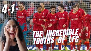 Liverpool 41 Shrewsbury Reaction Fabinho scores a brace Gordon on scoresheet LFC Academy players [upl. by Ennaylime]