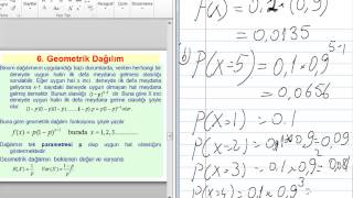 İstatistik 2  Hafta 21  Olasılık Dağılımları Probability Distributions [upl. by Selrahcnhoj]