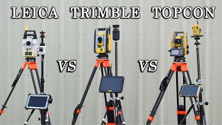 Total Station Comparison Leica iCR70 iCON vs Trimble RTS873 Fieldlink vs Topcon GT1203 Magnet [upl. by Notslah913]