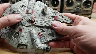 Diecast Millennium falcon Kenner 1979 Disney store 2015 and 2017 Hot wheels elite review [upl. by Ellenoj]