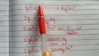 Relationship between kgm3 to gcm3 and gcm3 to kgm3 🤔🤔in easy way [upl. by Robbi]