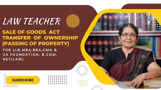 SALE OF GOODS ACT TRANSFER OF OWNERSHIP ADVVIJAYA LAKSHMI  MALAYALAM  CA FOUNDATION [upl. by Ycnuahc529]