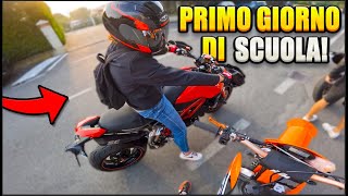 PRIMO GIORNO di SCUOLA in KTM SX 😱 MANGIO il SUSHI per la PRIMA VOLTA🤯 [upl. by Eekcaj]