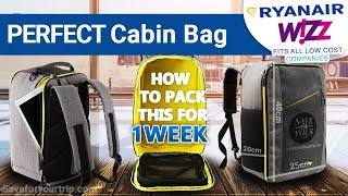 Cabin Bag RyanairWizzAir ✈️  How to Pack a Backpack for a WEEK [upl. by Gower]