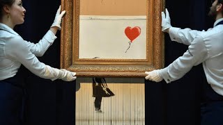 So wollte Banksy sein Bild eigentlich schreddern [upl. by Eindys281]