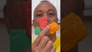 98ASMR WARHEADS SOUR TAFFY CANDY 3 TROPICAL FLAVORS ANshorts [upl. by Yhcir342]