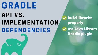 How To Use Gradle API vs Implementation Dependencies Java Library Plugin [upl. by Heindrick]