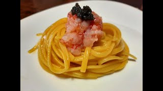 PASTA GOURMET con tartare di GAMBERO ROSSO E CAVIALE [upl. by Capriola894]