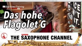 Daily Sax 062 Das hohe G  High Notes auf dem Saxophon lernen [upl. by Eiro451]