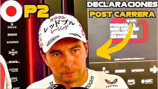 quotEstoy Cada Vez Más Cercaquot  Declaraciones Checo Pérez Tras Finalizar P2  Japón 2024 [upl. by Mehitable126]