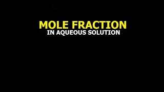 Calculating Mole Fraction of KI in Aqueous Solution  Chemistry Example [upl. by Winton]