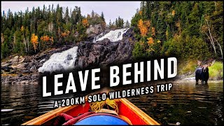 A Powerful 200km Solo Wilderness Trip  Wildlife Fishing Fall Colours and the Chill of Autumn [upl. by Hescock]