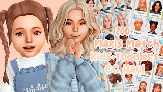 Maxis Match Kids  Toddlers CC Haul  Links  The Sims 4 [upl. by Ydnar202]