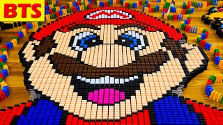 I built and toppled SUPER MARIO in dominoes [upl. by Ellerud]