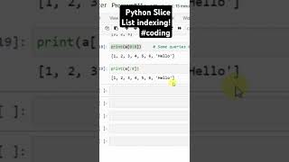 List Indexing trick in python programming  Intelligence Logic shorts ai [upl. by Ashli]