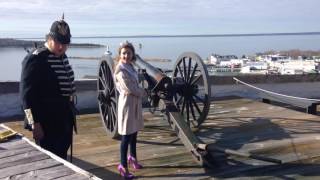 Fort Mackinac Cannon Shot on Mackinac Island [upl. by Enilegnave]