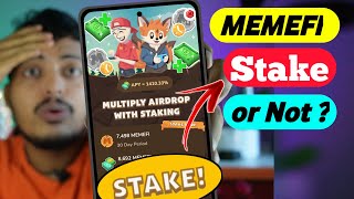 Memefi Staking Update  Memefi Coin Stake or Not   Memefi Stake Process  Memefi Airdrop Check [upl. by Emrich831]