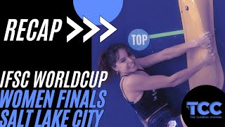 WATCH Recap Women Boulder Finals  Salt Lake City  IFSC Worldcup 2023 [upl. by Akerdal]