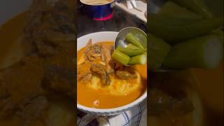 Adwene Nkwan special Ghanaian food fufu ghanafood africanfood eat soup [upl. by Biancha]