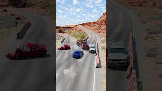 Realistic Highway Car Crashes 56  BeamNGdrive [upl. by Jorey]