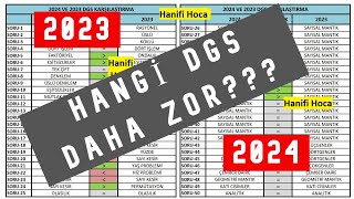 TEK TEK SORULARA BAKTIM  2024 VS 2023 DGS KIYASLAMASI HANGİ DGS DAHA ZOR [upl. by Dlanor]