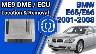 BMW 7Series E65 E66 20012008 DMEEngine Computer Location amp Removal by ECU Team Corp [upl. by Limbert]