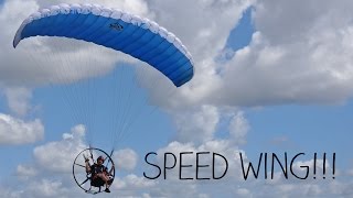 Flying A Speed Wing With A Paramotor [upl. by Bunow]