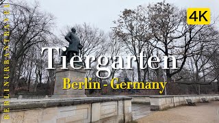 Tiergarten  Berlin  Germany Walking Tour 4K 🇩🇪 [upl. by Gnen]