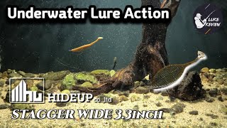 BassFishing HIDEUP 2 STAGGER WIDE 33 inch  Underwater Lure Action [upl. by Urbanna192]