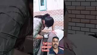 Tail bone adjustment by Dr deepanshi chiropractic physiotherapist short video viral tail bone [upl. by Noreh860]