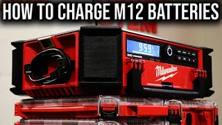 Milwaukee M18 PACKOUT Radio Will Charge M12 Batteries SETUP TRICKS TIPS HOWTO [upl. by Faxan51]