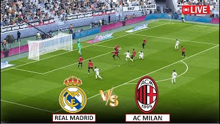 🔴LIVE  REAL MADRID vs AC MILAN I CLUB FRIENDLY FOOTBALL MATCH STREAMING I eFOOTBALL PES 21 GAMEPLAY [upl. by Haniraz]