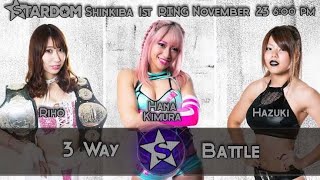 Riho vs Hazuki vs Hana Kimura  Three Way Match [upl. by Riley]